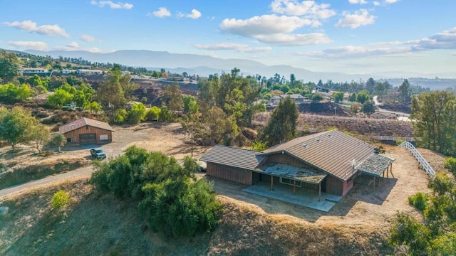 bird's eye view featuring a mountain view