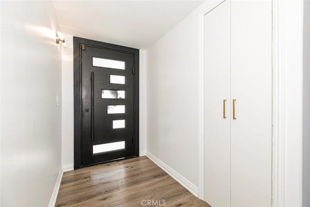 entrance foyer with light wood-type flooring