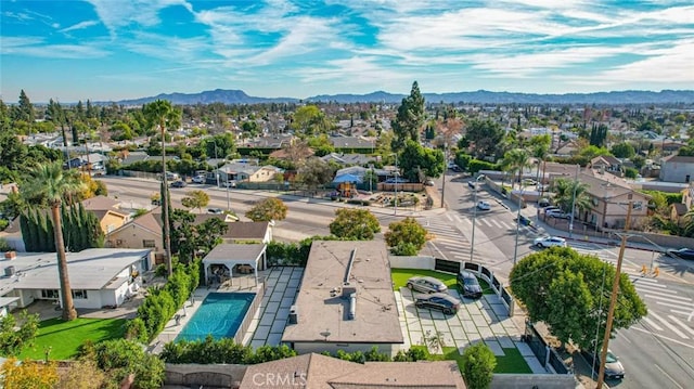 aerial view featuring a mountain view