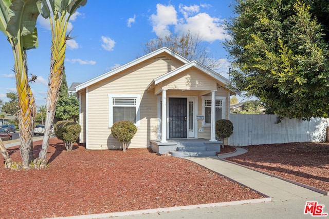 view of bungalow