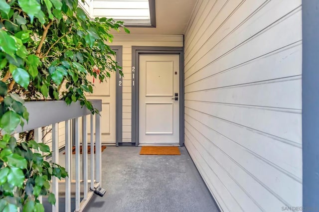 view of doorway to property