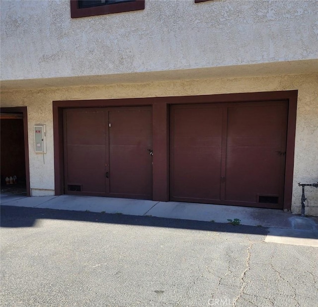 garage featuring electric panel