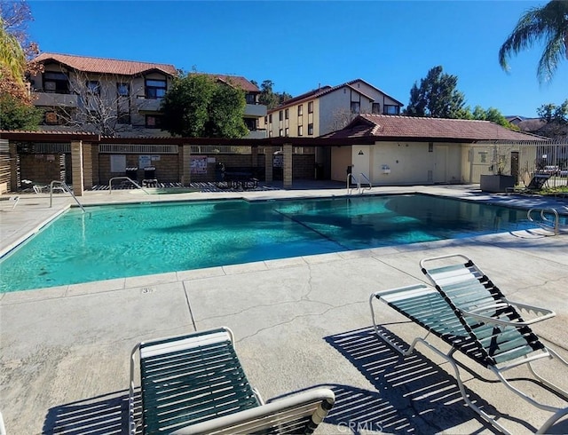 view of pool with a patio