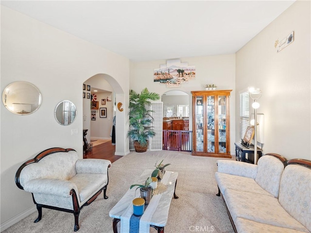 view of carpeted living room