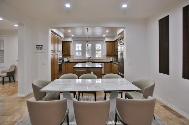 view of dining room