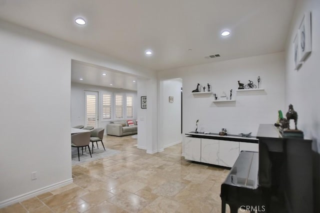 interior space with white cabinetry