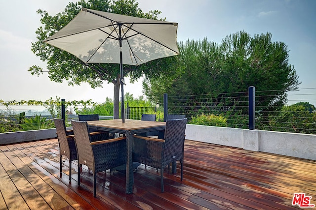 view of wooden terrace