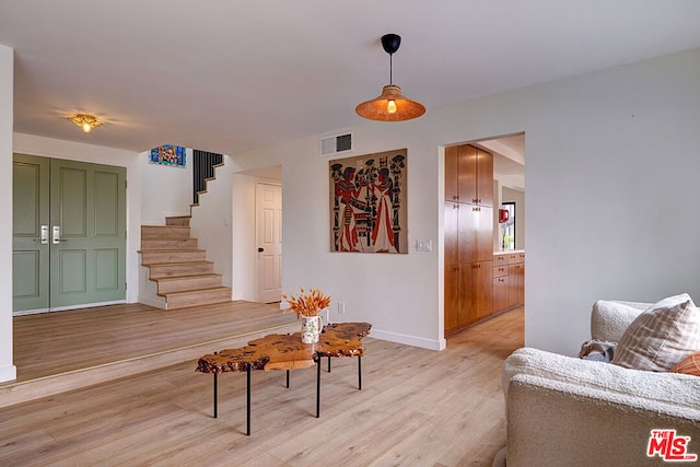 interior space featuring light hardwood / wood-style floors