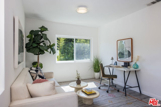 interior space featuring hardwood / wood-style floors