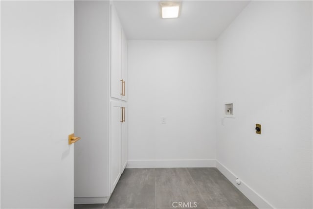 laundry room featuring hookup for a washing machine and electric dryer hookup