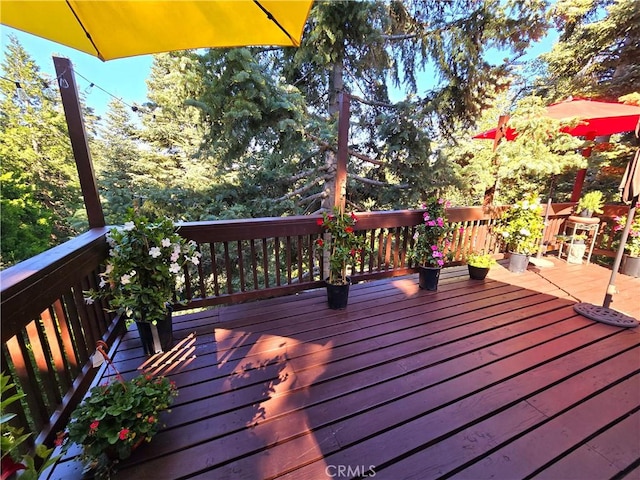 view of wooden terrace