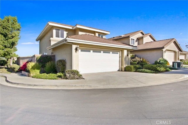 view of property featuring a garage