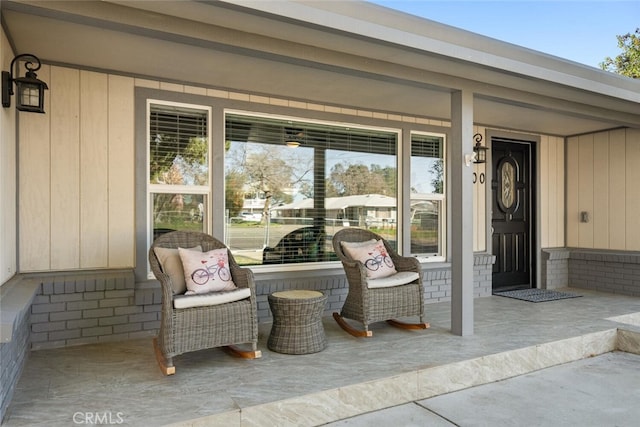 view of patio / terrace with a porch