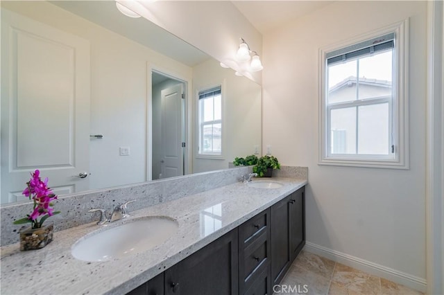 bathroom featuring vanity