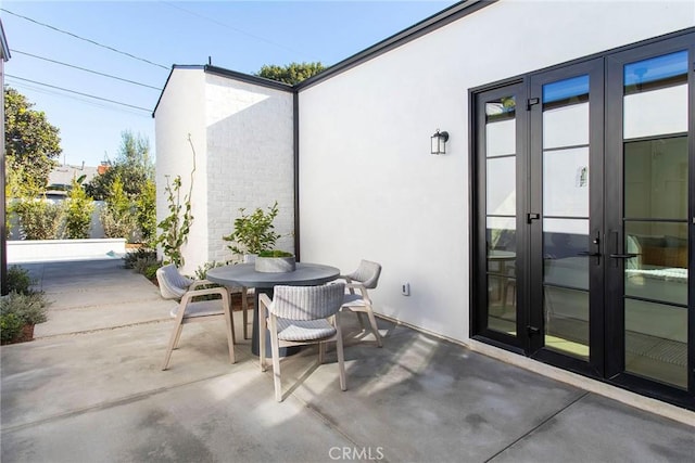 view of patio with french doors