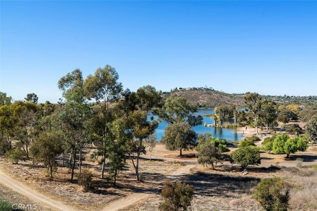 property view of water with a rural view