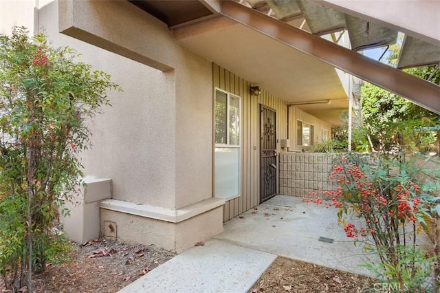 view of doorway to property