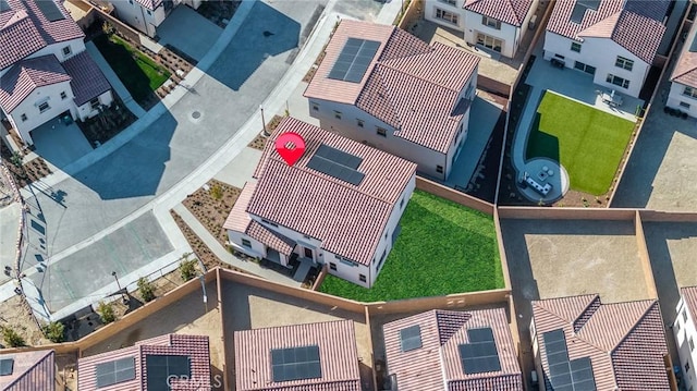 drone / aerial view with a residential view