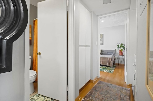 hall featuring light hardwood / wood-style flooring