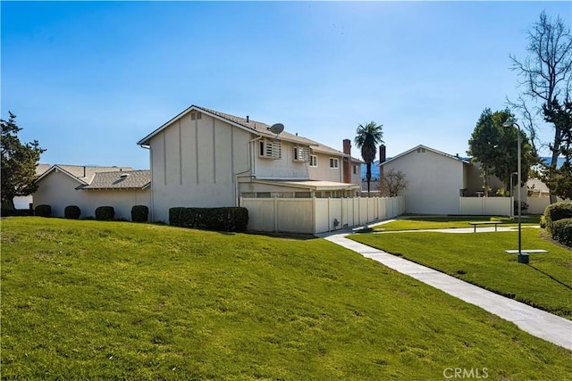 exterior space with a lawn