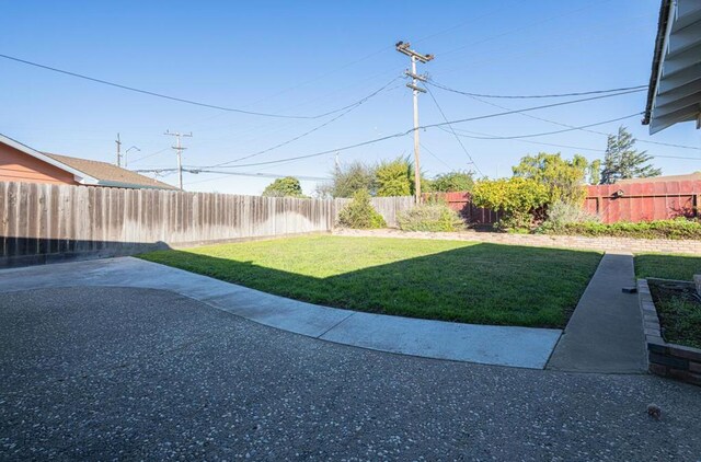 view of yard with a patio