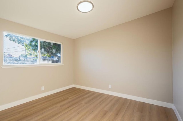 empty room featuring light hardwood / wood-style floors