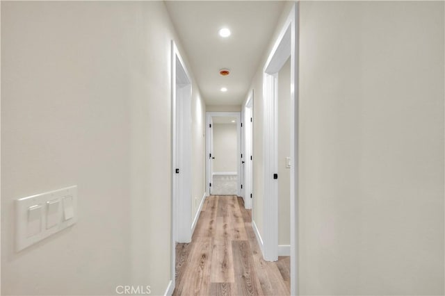 hallway featuring light hardwood / wood-style floors