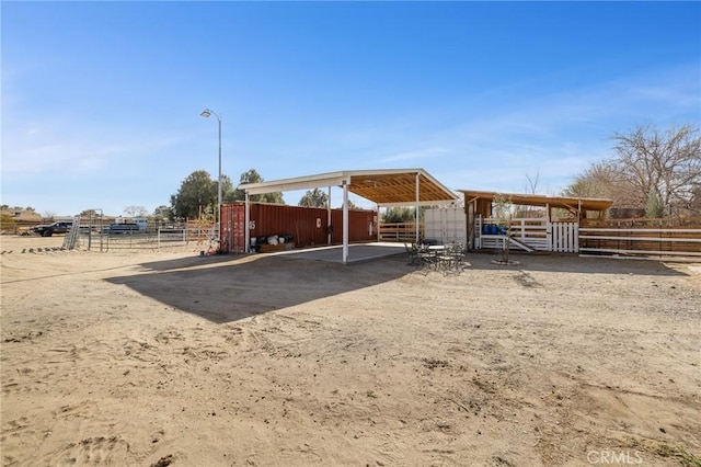 view of horse barn