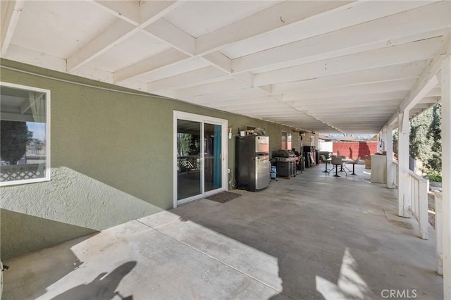 view of patio / terrace featuring a grill