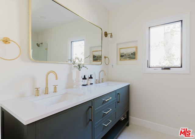 bathroom with vanity