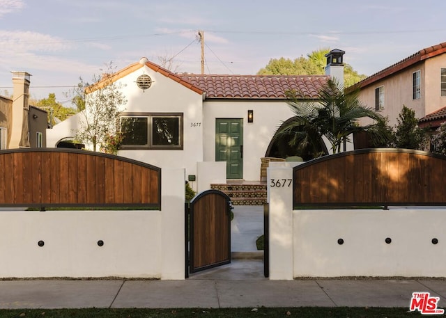 view of mediterranean / spanish house