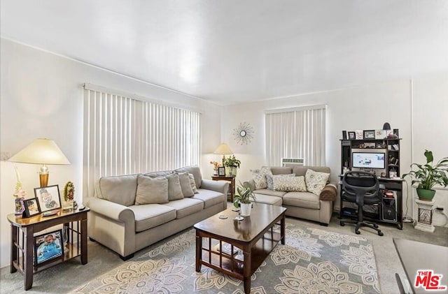 view of carpeted living room