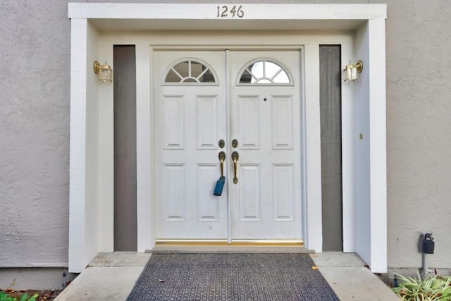 view of doorway to property