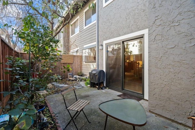 view of patio featuring grilling area