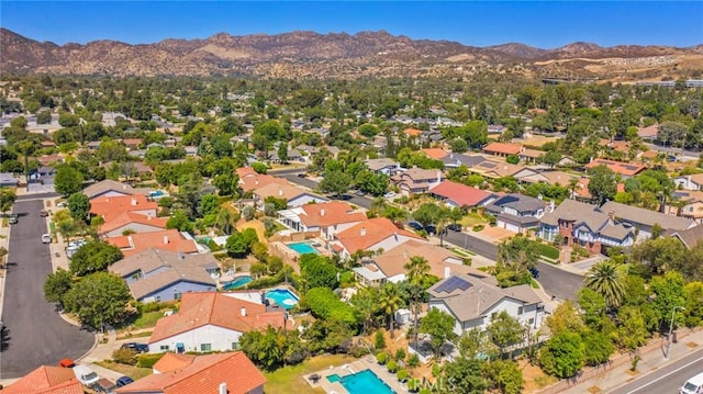 aerial view featuring a mountain view