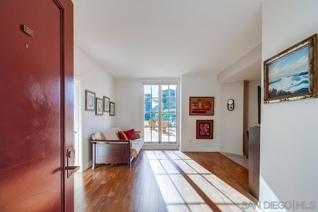 interior space featuring hardwood / wood-style floors