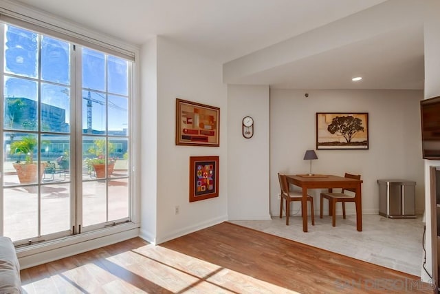 entryway featuring light hardwood / wood-style flooring