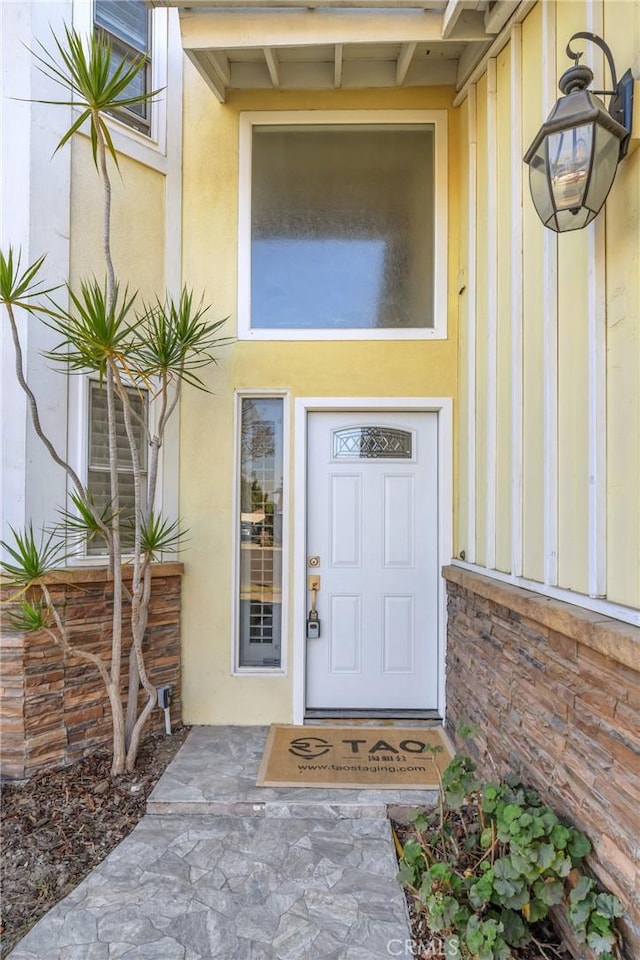 view of doorway to property