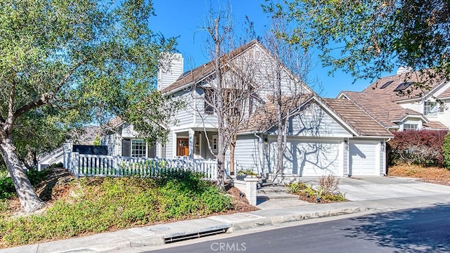 view of front facade with a garage