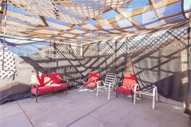 view of patio / terrace with a pergola