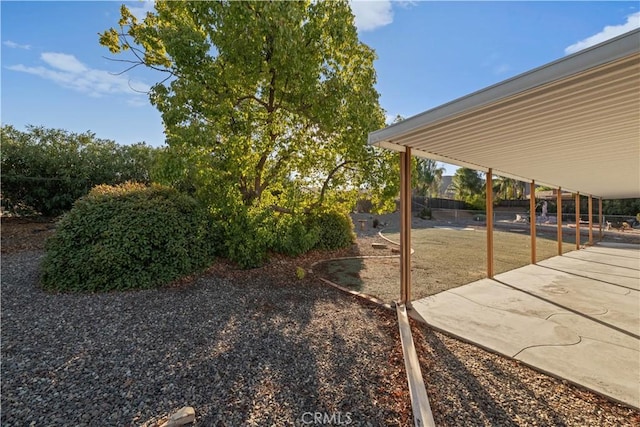 view of yard with a patio