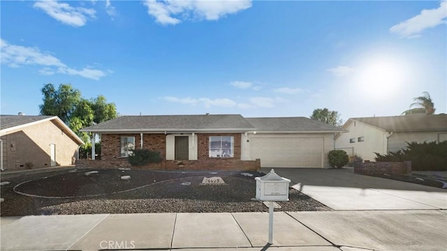 ranch-style home with a garage