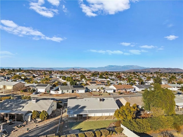 bird's eye view featuring a mountain view