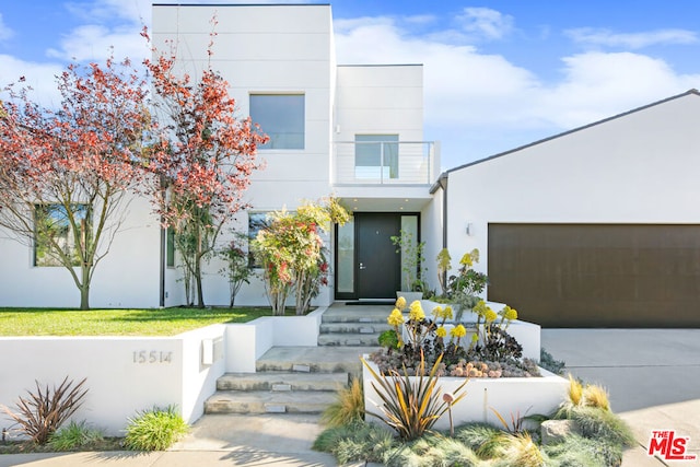 modern home with a garage