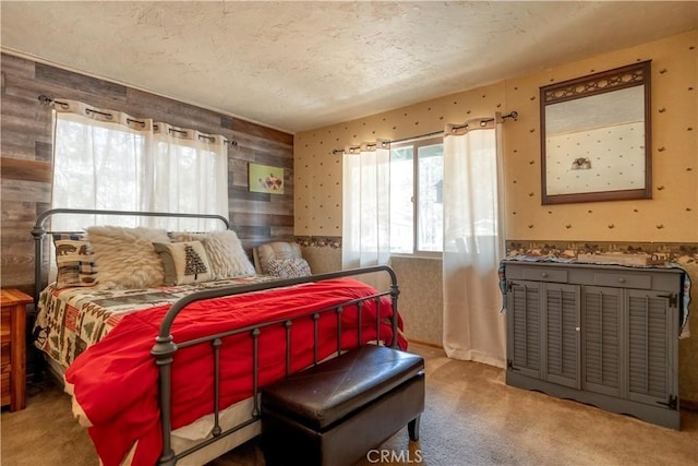 bedroom with a textured ceiling