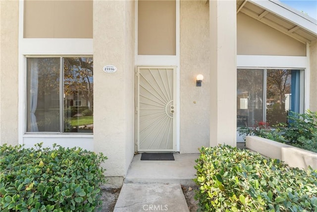 view of doorway to property