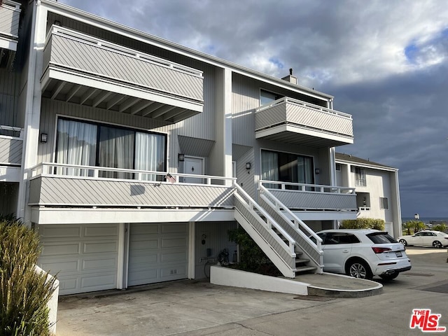 view of property featuring a garage