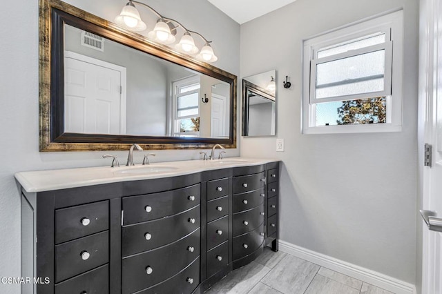 bathroom with vanity