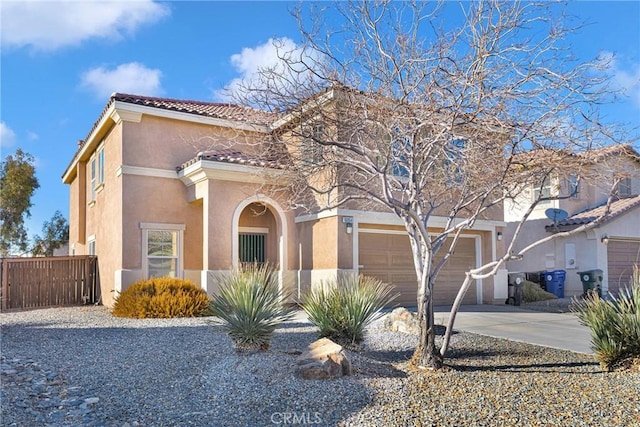 view of front facade with a garage