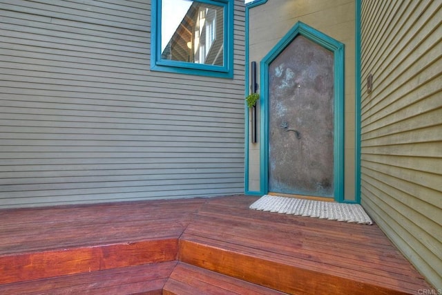 view of doorway to property